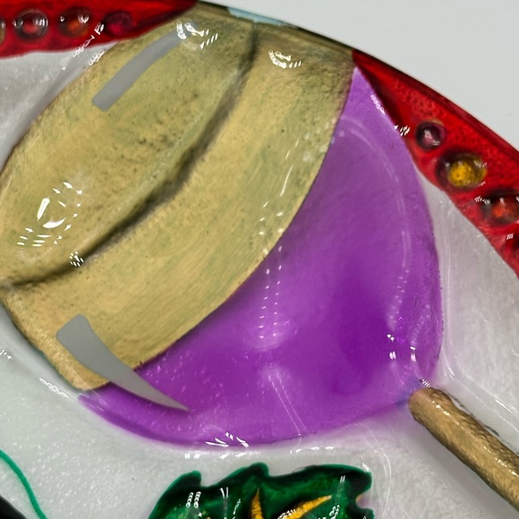 Lori Siebert for Sylvestri Platter Vino Wine & Cheese Fused Glass Art Glass NWT - Picture 7 of 16